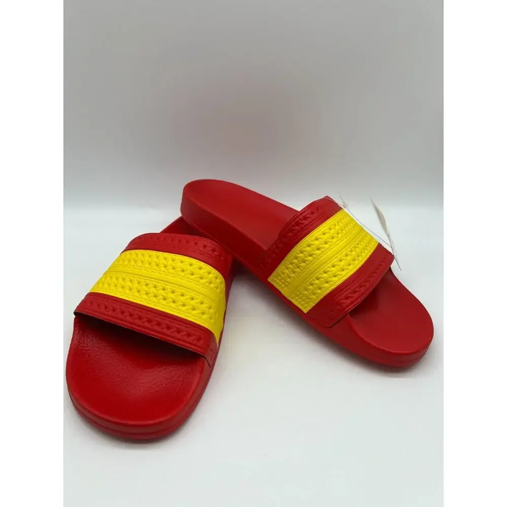 adidas Adilette Slides 'Spain' G55382 Red Yellow Men's Size 7 NWT